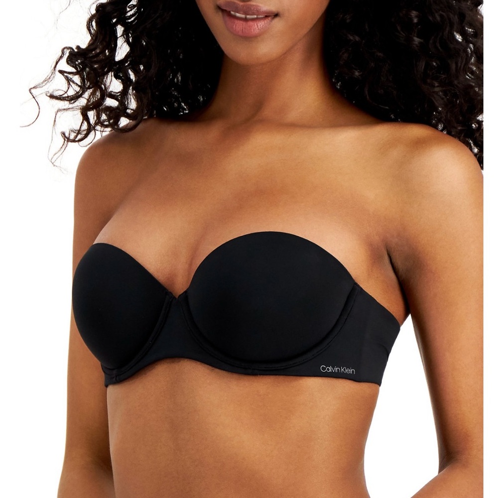 Calvin Klein Black Push-up Strapless Bra NWT